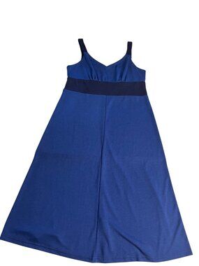 Kuhl Womens Blue Aerosoft Sleeveless V-Neck Dress With Square Back - Size M